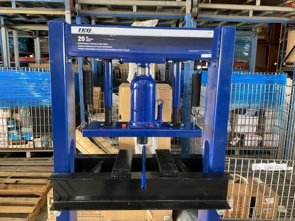 TEQ 3022 Professional 20-Ton Hydraulic Shop Press, 40,000 Lbs
