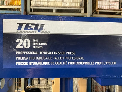 TEQ 3022 Professional 20-Ton Hydraulic Shop Press, 40,000 Lbs