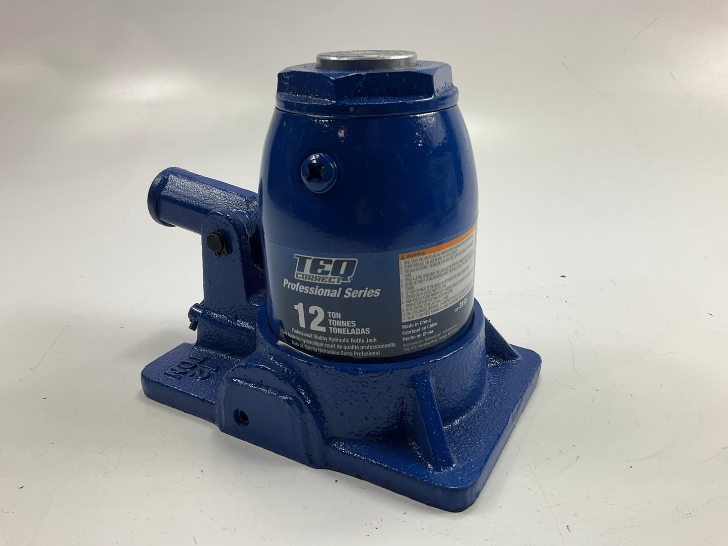 TEQ 3113 Automotive Bottle Jack 12 Ton Capacity, 6-5/8''-10'' Lift Range