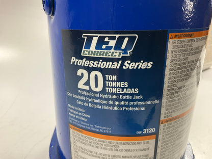 TEQ 20 Ton Professional Hydraulic Bottle Jack, Lifting Range 10-7/8'' - 18-3/8''