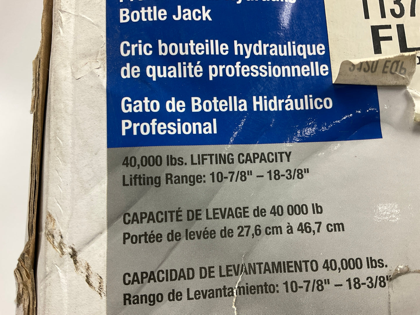 TEQ 20 Ton Professional Hydraulic Bottle Jack, Lifting Range 10-7/8'' - 18-3/8''