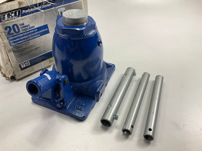 TEQ 3121 20 Ton Hydraulic Bottle Jack, Lifting Range 7''-10-1/2'', 40,000 Lbs