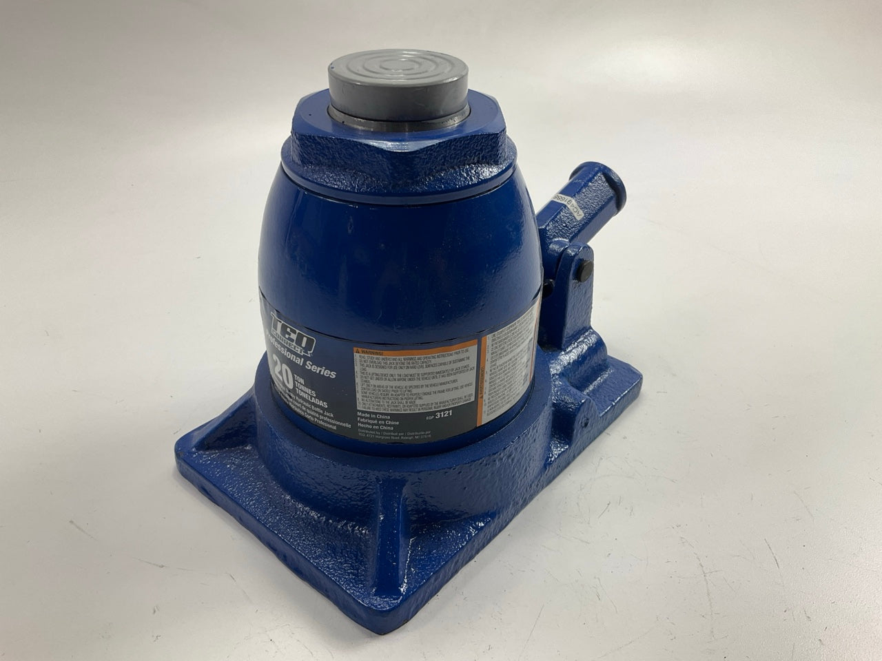 TEQ 3121 20 Ton Hydraulic Bottle Jack, Lifting Range 7''-10-1/2'', 40,000 Lbs