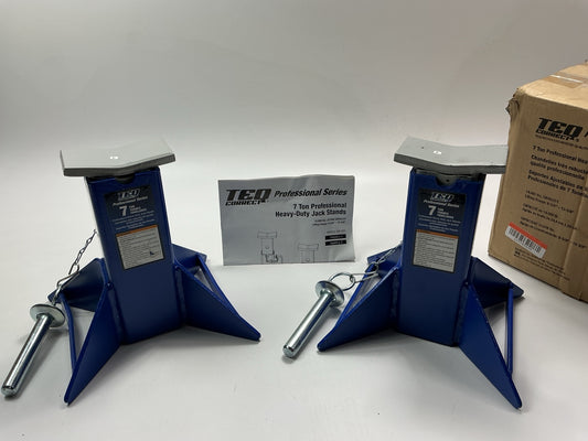 TEQ 3207 7-Ton Professional Heavy Duty Jack Stands, 14,000 Lbs 9-5/8'' - 15-3/8''