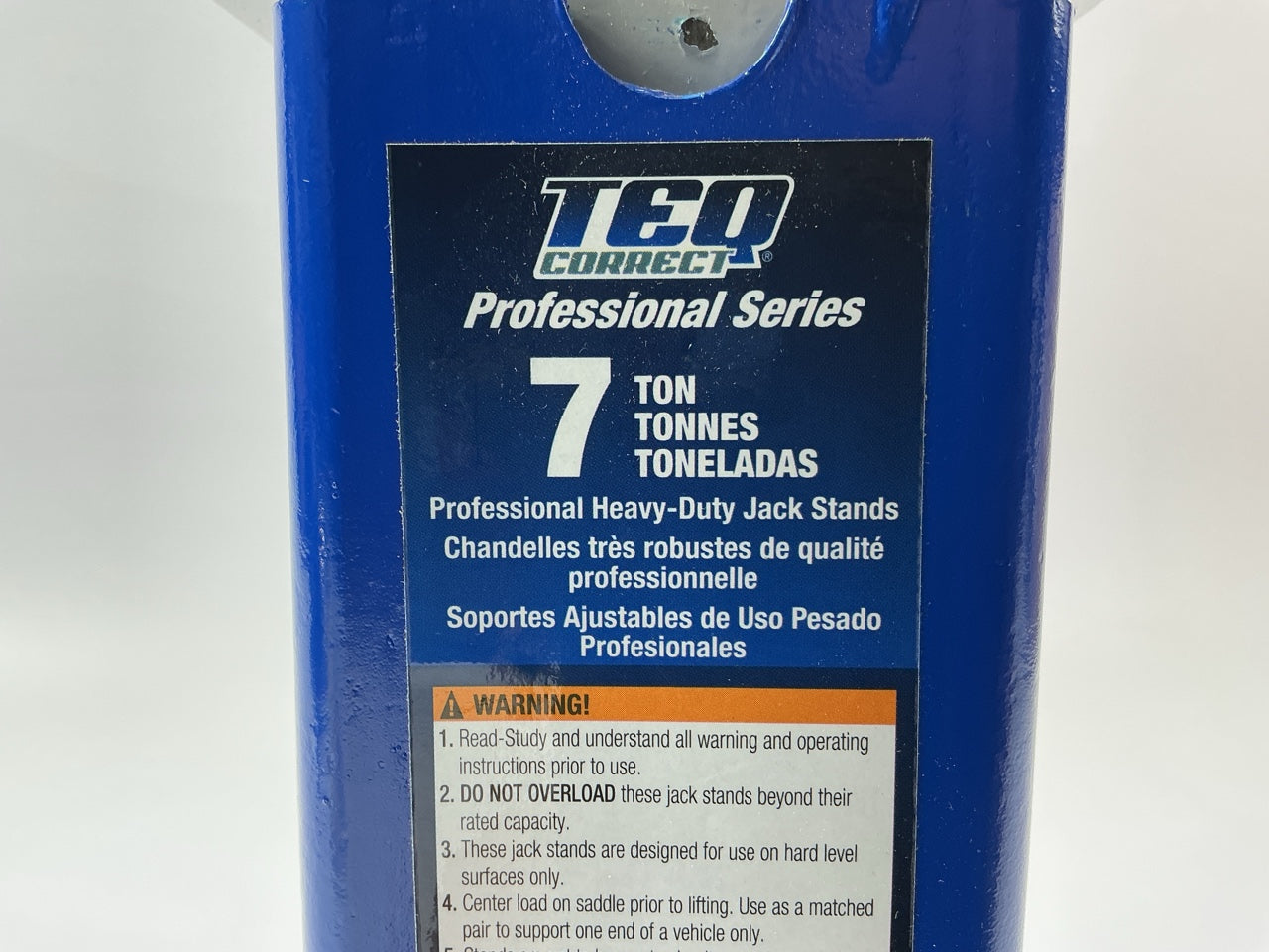 TEQ 3207 7-Ton Professional Heavy Duty Jack Stands, 14,000 Lbs 9-5/8'' - 15-3/8''
