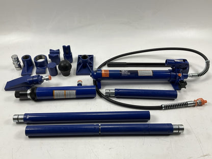 TEQ 3911 Body Frame Professional 10 Ton Hydraulic Jack Portable Power Kit