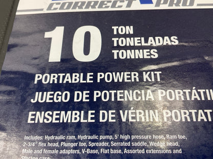 TEQ 3911 Body Frame Professional 10 Ton Hydraulic Jack Portable Power Kit