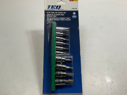 TEQ TP80722N Professional 10-Piece 1/4'' & 3/8'' Drive TorxBit Socket Set T10-T55