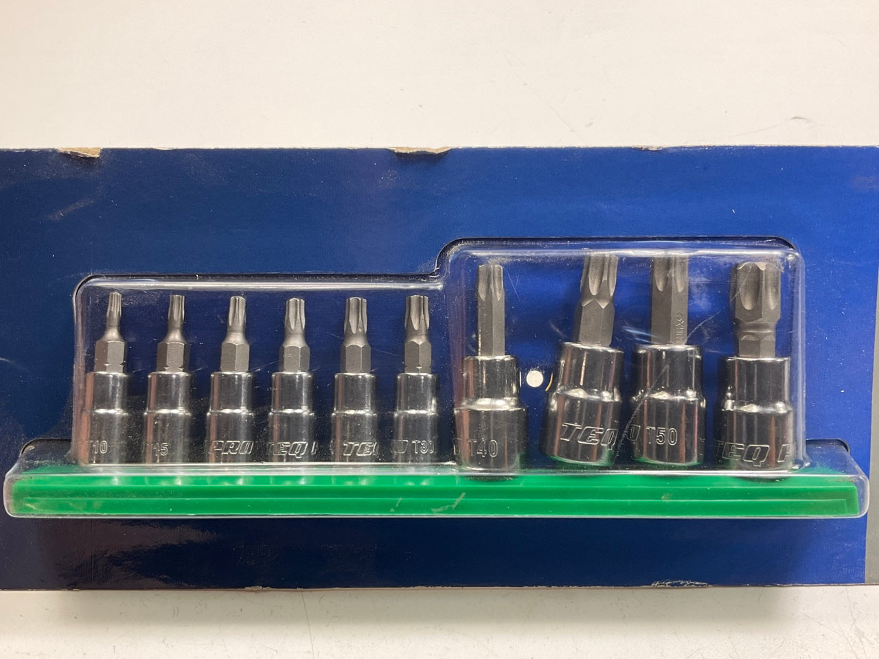 TEQ TP80722N Professional 10-Piece 1/4'' & 3/8'' Drive TorxBit Socket Set T10-T55