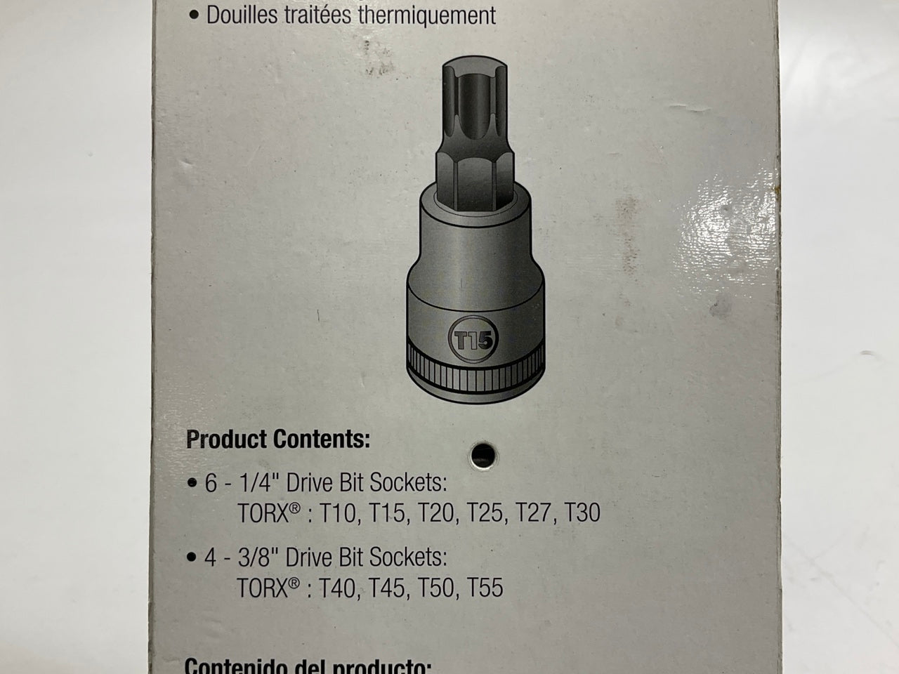 TEQ TP80722N Professional 10-Piece 1/4'' & 3/8'' Drive TorxBit Socket Set T10-T55