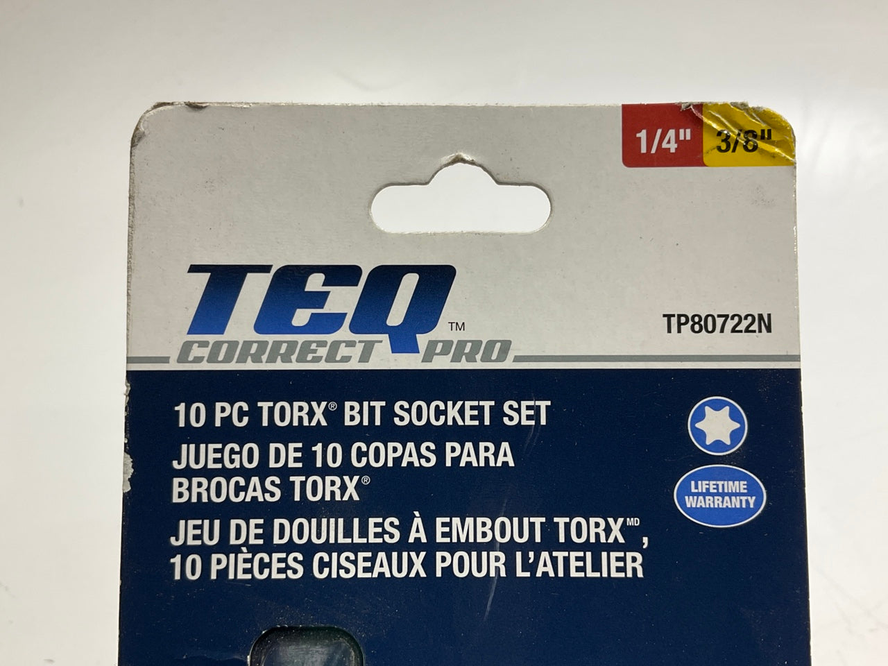 TEQ TP80722N Professional 10-Piece 1/4'' & 3/8'' Drive TorxBit Socket Set T10-T55