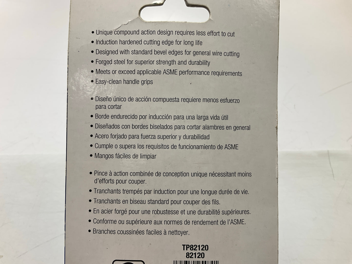 TEQ Correct TP82120 Professional 8'' Compound Action Diagonal Cutting Plier BLUE