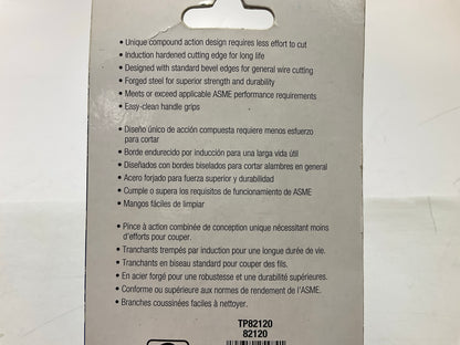 TEQ Correct TP82120 Professional 8'' Compound Action Diagonal Cutting Plier BLUE