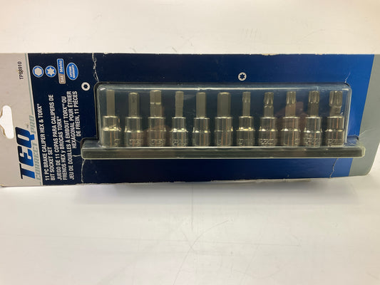 Teq Correct Pro TP88910 3/8'' Brake Caliper Torx Hex Driver Set 11pc Metric & SAE