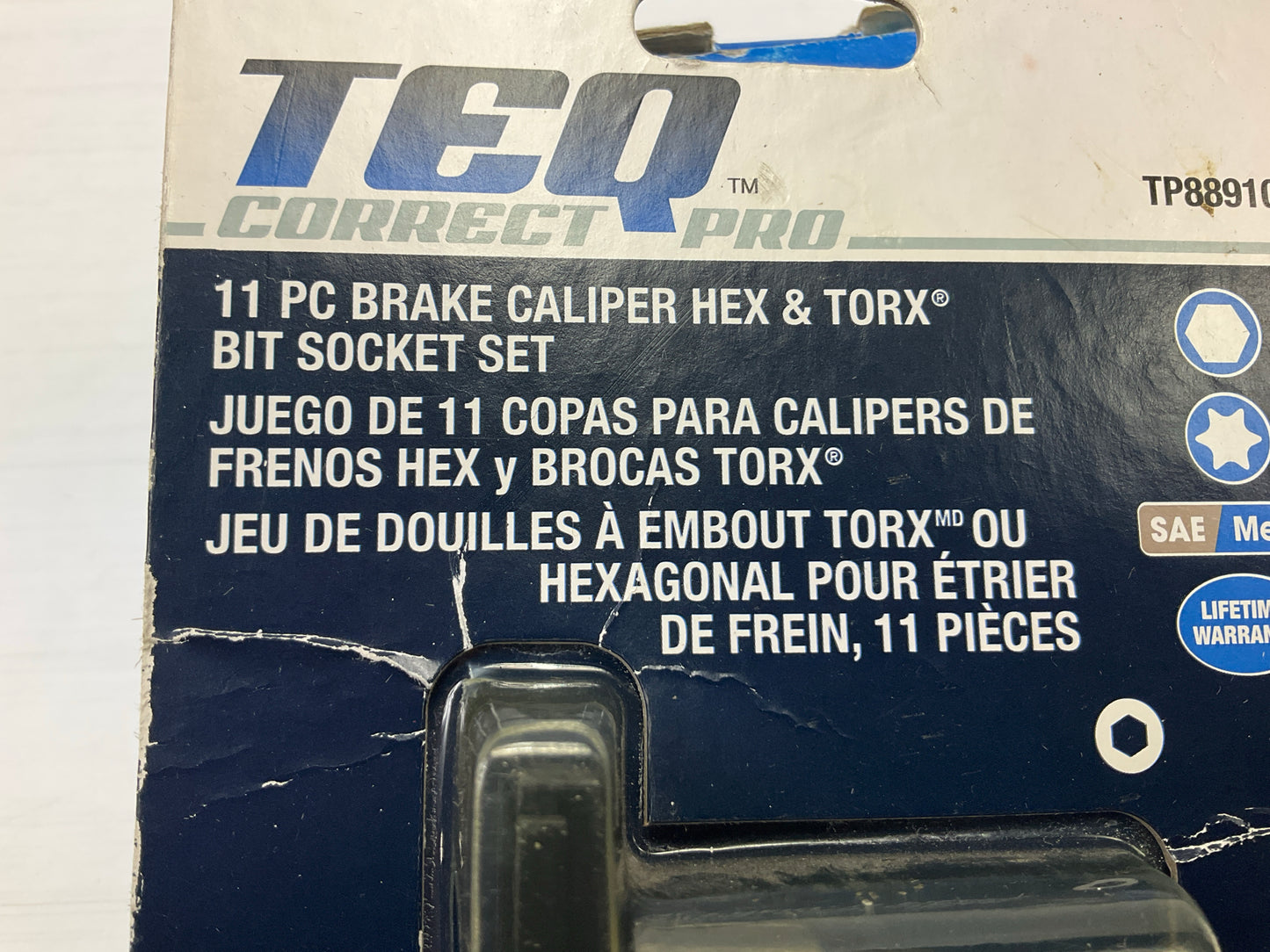 Teq Correct Pro TP88910 3/8'' Brake Caliper Torx Hex Driver Set 11pc Metric & SAE