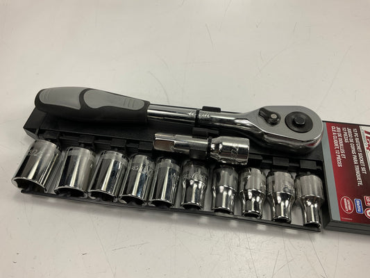 TEQ 1/2'' Ratchet + Socket Set  8mm 9mm 10mm 12mm 13mm 15mm 17mm 18mm 19mm 22mm