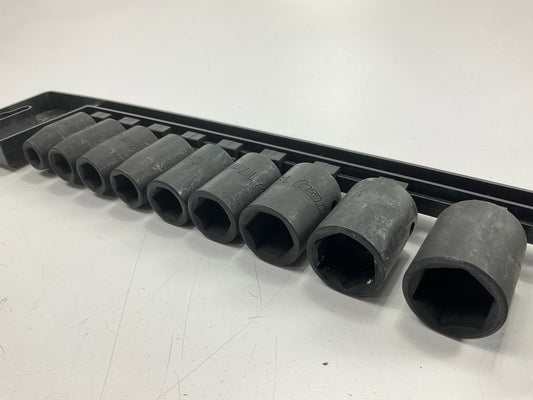 TEQ TQ356 9-Piece 1/2'' Drive 6-Point Impact Metric Socket Set