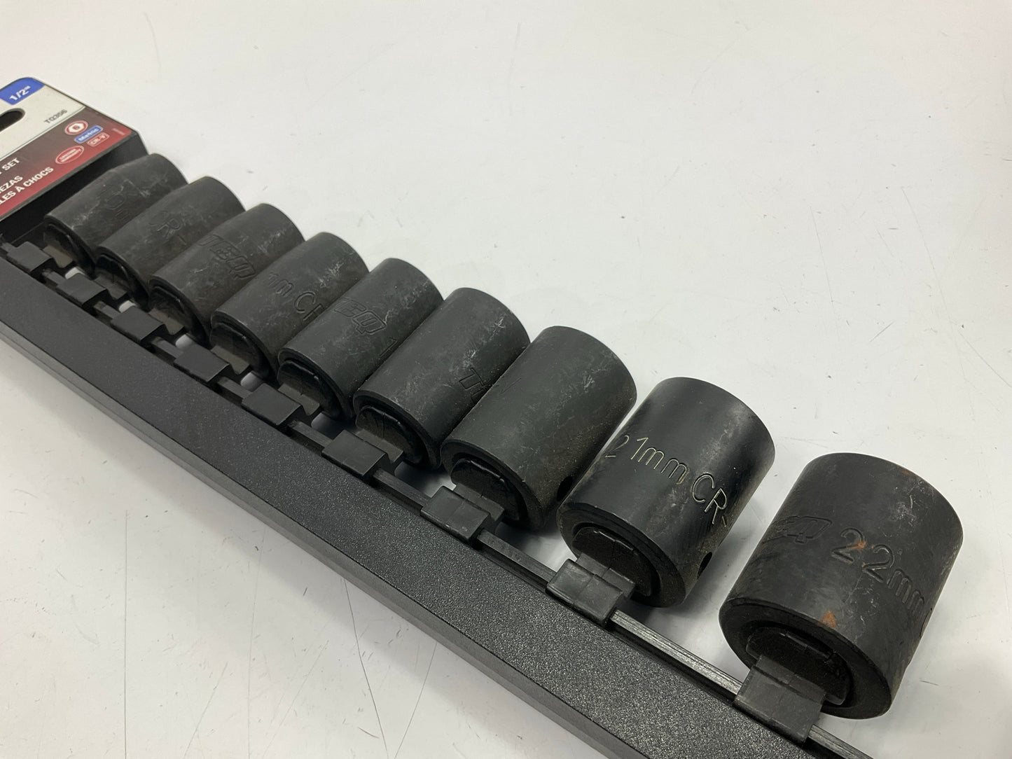 TEQ TQ356 9-Piece 1/2'' Drive 6-Point Impact Metric Socket Set