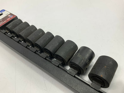 TEQ TQ356 9-Piece 1/2'' Drive 6-Point Impact Metric Socket Set