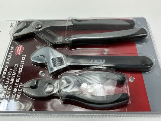 TEQ TQ435 Adjustable Wrench & Pliers Set