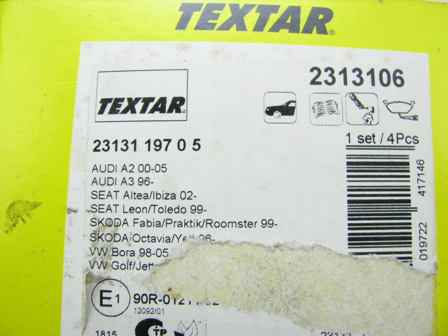 Textar 2313106 FRONT Disc Brake Pads