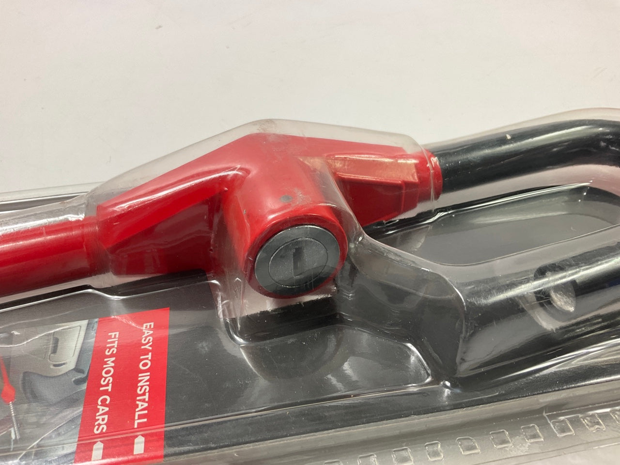 The Club CL303 Pedal To Steering Wheel Anti-theft Lock, Red, Within 22.5''-30''