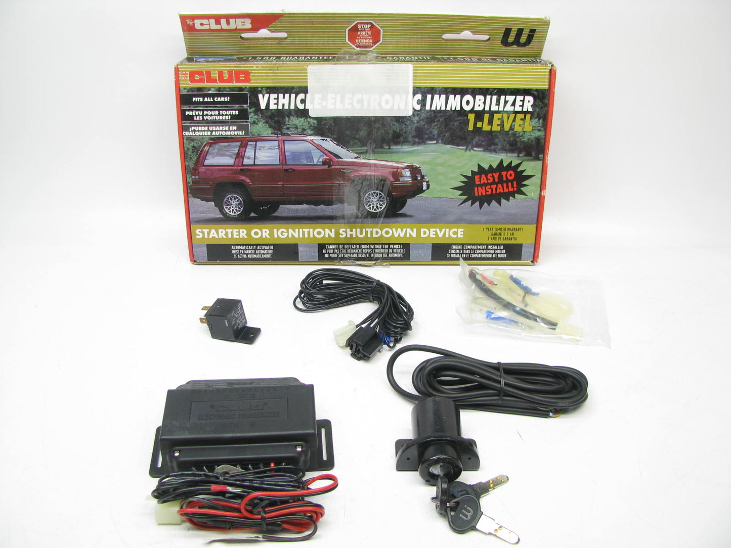 The Club E00270 Universal Vehicle Electronic Anti-theft Immobilizer Kit 1-Level