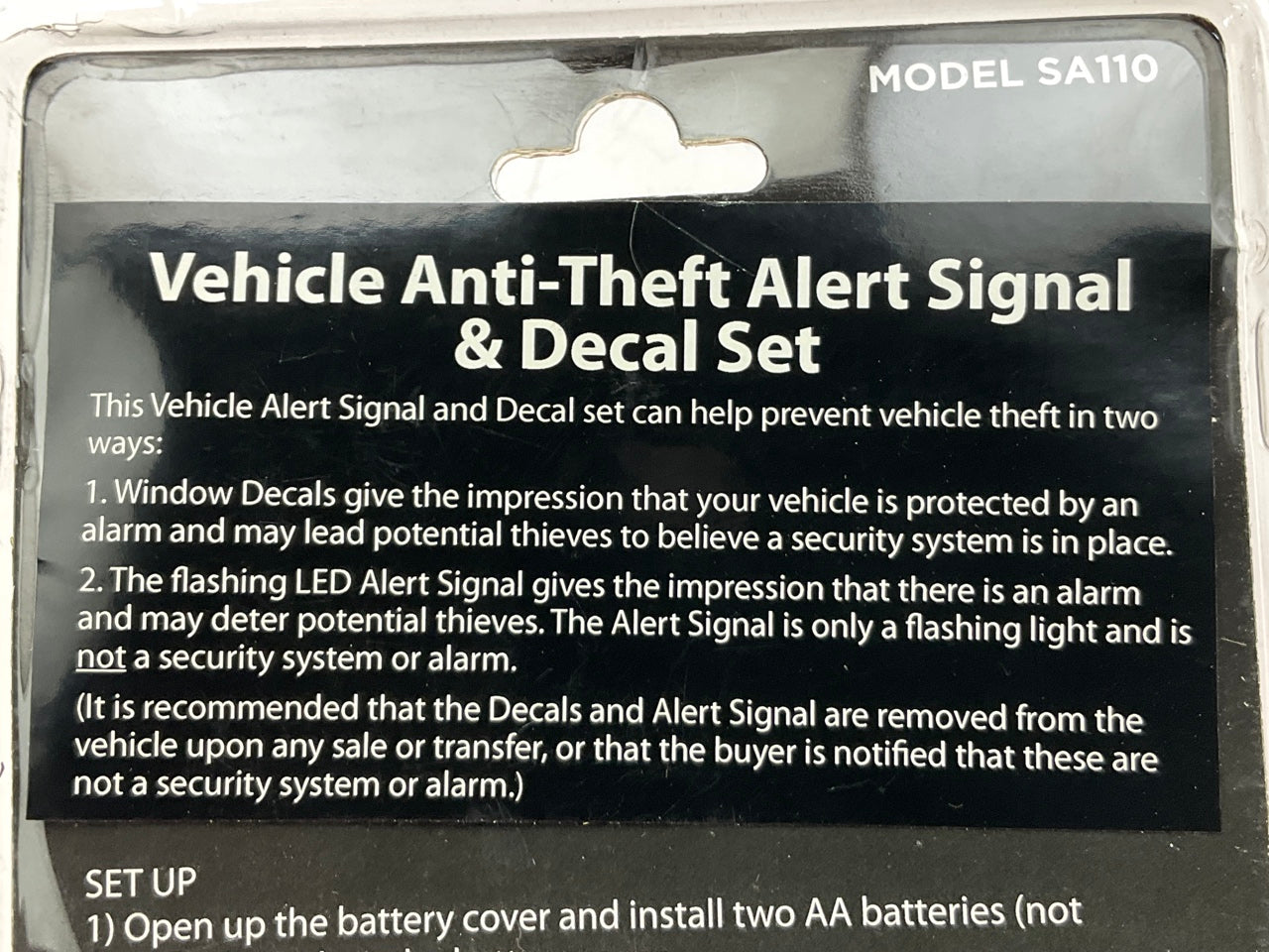 The Club SA110 Decoy Security Alarm, Deter Auto Theft, DECOY Red LIGHT ONLY