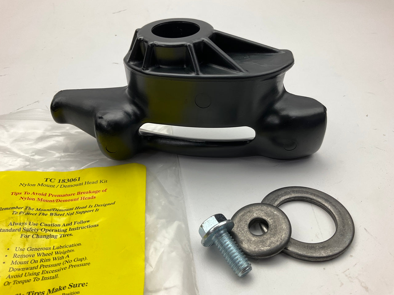 Main Resource TC183061 Nylon Mount/Demount Head Kit W/ Tapered Hole For Coats