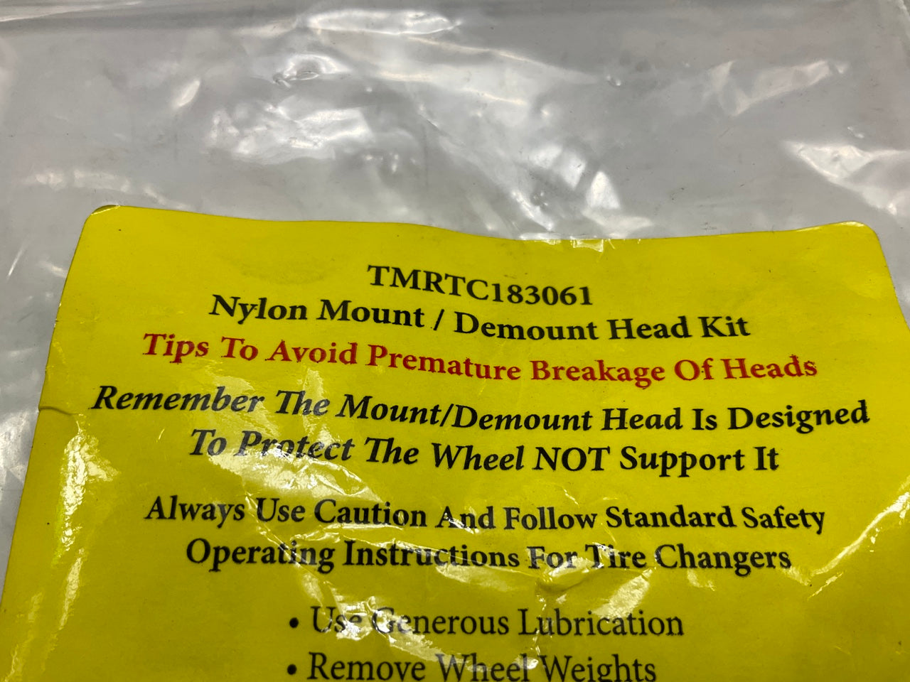Main Resource TMRTC183061 Nylon Mount / Demount Head W/ Tapered Hole For Coats