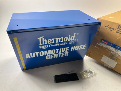 DENTED - Thermoid 1600D BLUE Metal Automotive Hose Dispenser Cabinet 20''x12''x14''
