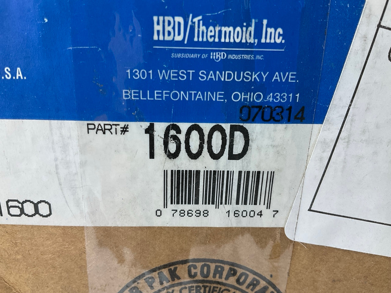 DENTED - Thermoid 1600D BLUE Metal Automotive Hose Dispenser Cabinet 20''x12''x14''