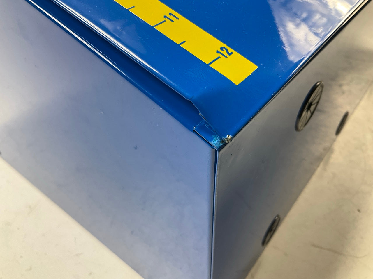 DENTED - Thermoid 1600D BLUE Metal Automotive Hose Dispenser Cabinet 20''x12''x14''