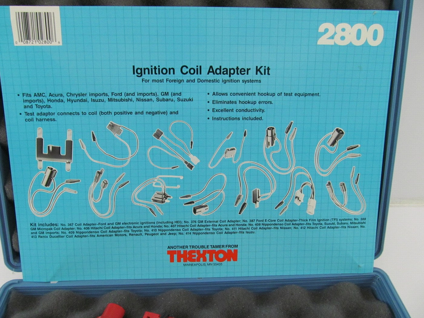 Thexton 2800 Ignition Coil Adapter Test Wire Adapters Kit