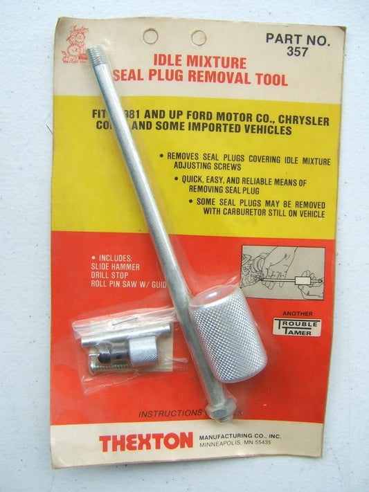 Vintage Thexton 357 Carburetor Idle Mixture Seal Plug Removal Tool