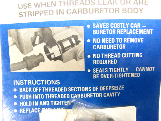1965-1972 Quadrajet Carburetor 5/16'' Fuel Line Anti-leak Expanding Fuel Fitting