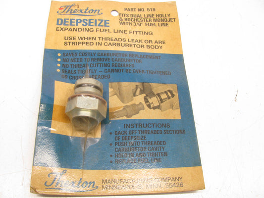 Thexton 519-TYPE2 Deepseize Expasnding Fuel Line Fitting For Dual Line 3/8'' Carb