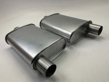 (2) Thrush 17702 Dual Exhaust Turbo Mufflers - 2.00'' In/Out, Offset, 20.0'' Long