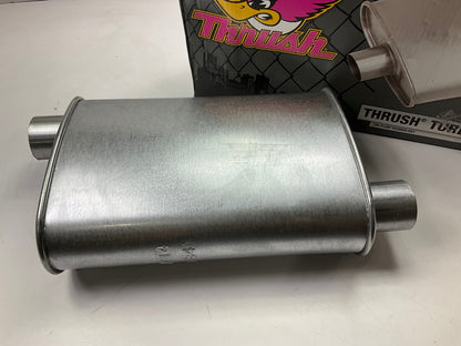 Thrush 17714 TURBO Performance Muffler - 2.25'' Inlet/Outlet, Offset, 18.5'' Long