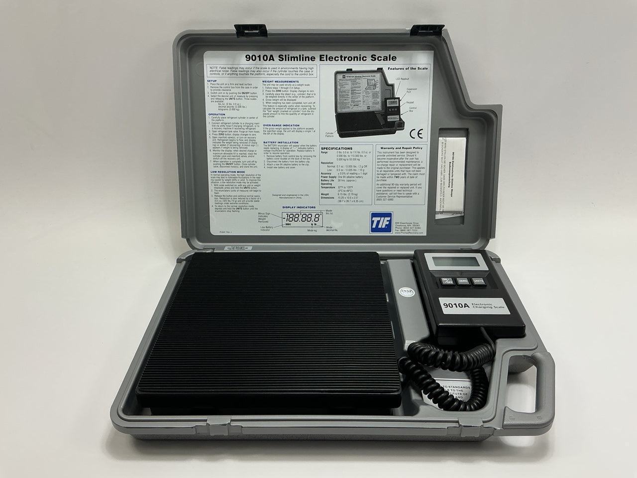 TIF TIF9010A Slimline Refrigerant Electronic Charging / Recover Scale