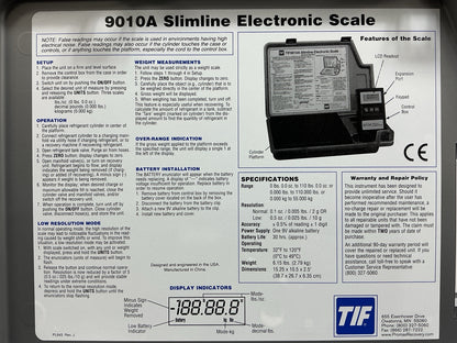 TIF TIF9010A Slimline Refrigerant Electronic Charging / Recover Scale