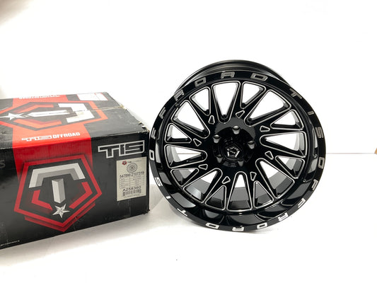 TIS Offroad 547BM-2107319 Black Milled Finish Alloy Wheel Rim 20x10'', 5x5'' PCD