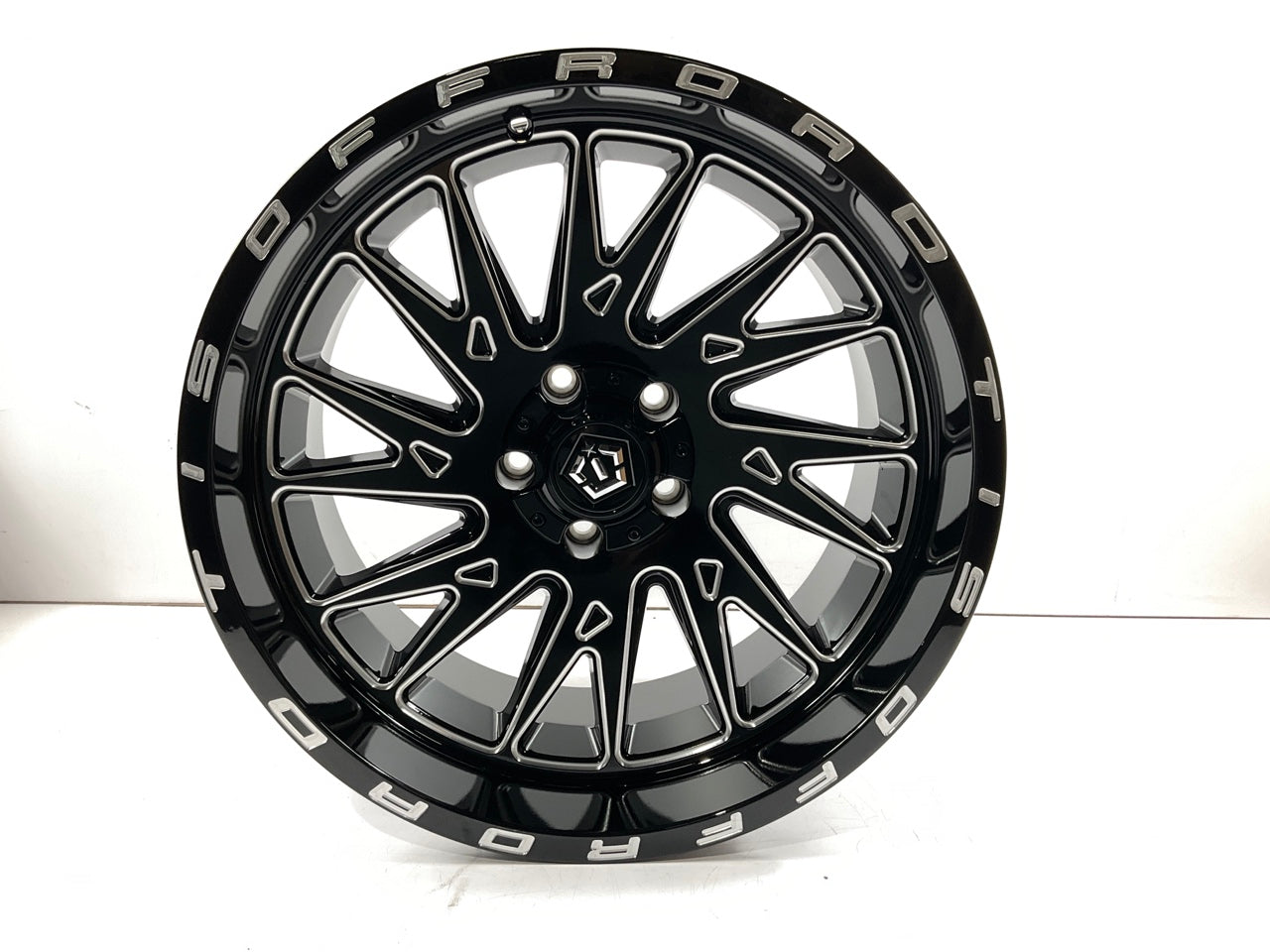 TIS Offroad 547BM-2107319 Black Milled Finish Alloy Wheel Rim 20x10'', 5x5'' PCD