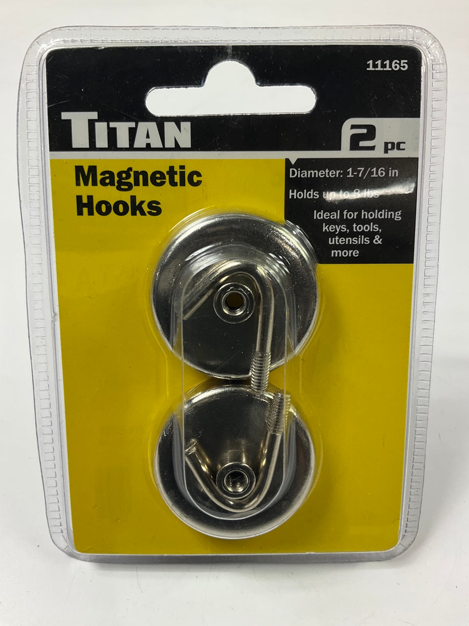 Titan 11165 1-7/16 In. Magnetic Hooks - 2 Pack