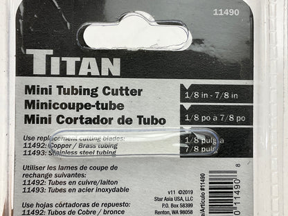 Titan 11490 1/8in - 7/8in Mini Tubing Cutter