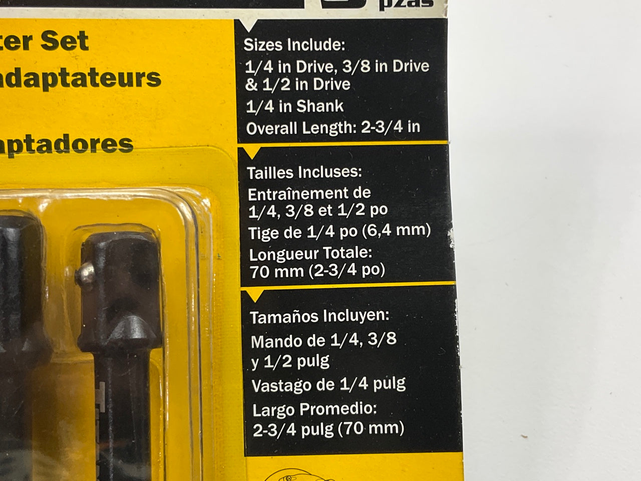 Titan 12082 Hex To Square Impact Socket Adapter Set (3 Pieces)