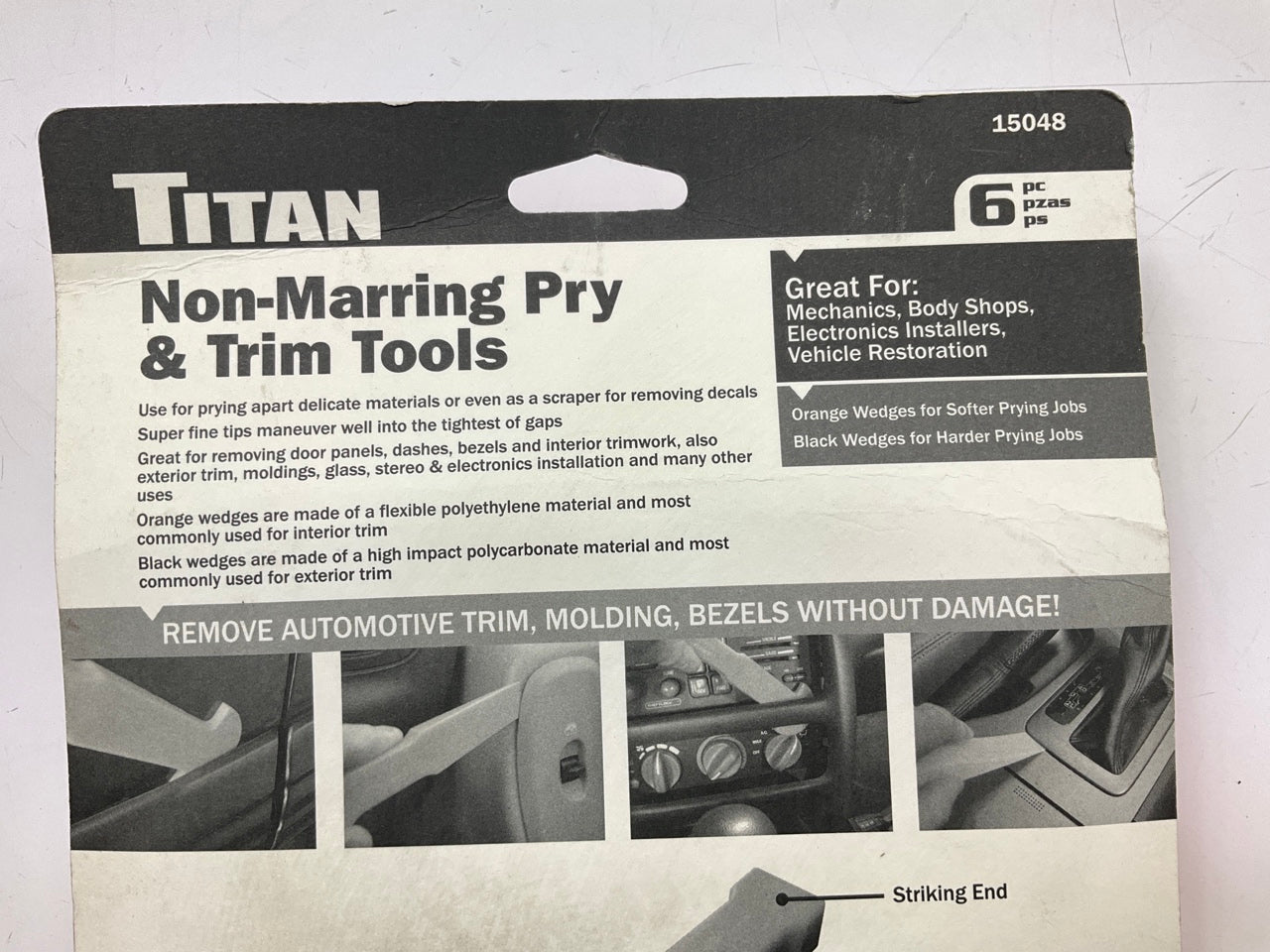 Titan 15048 6pc Non-Marring Pry & Trim Multi Wedge Door / Trim Panel Tool Set