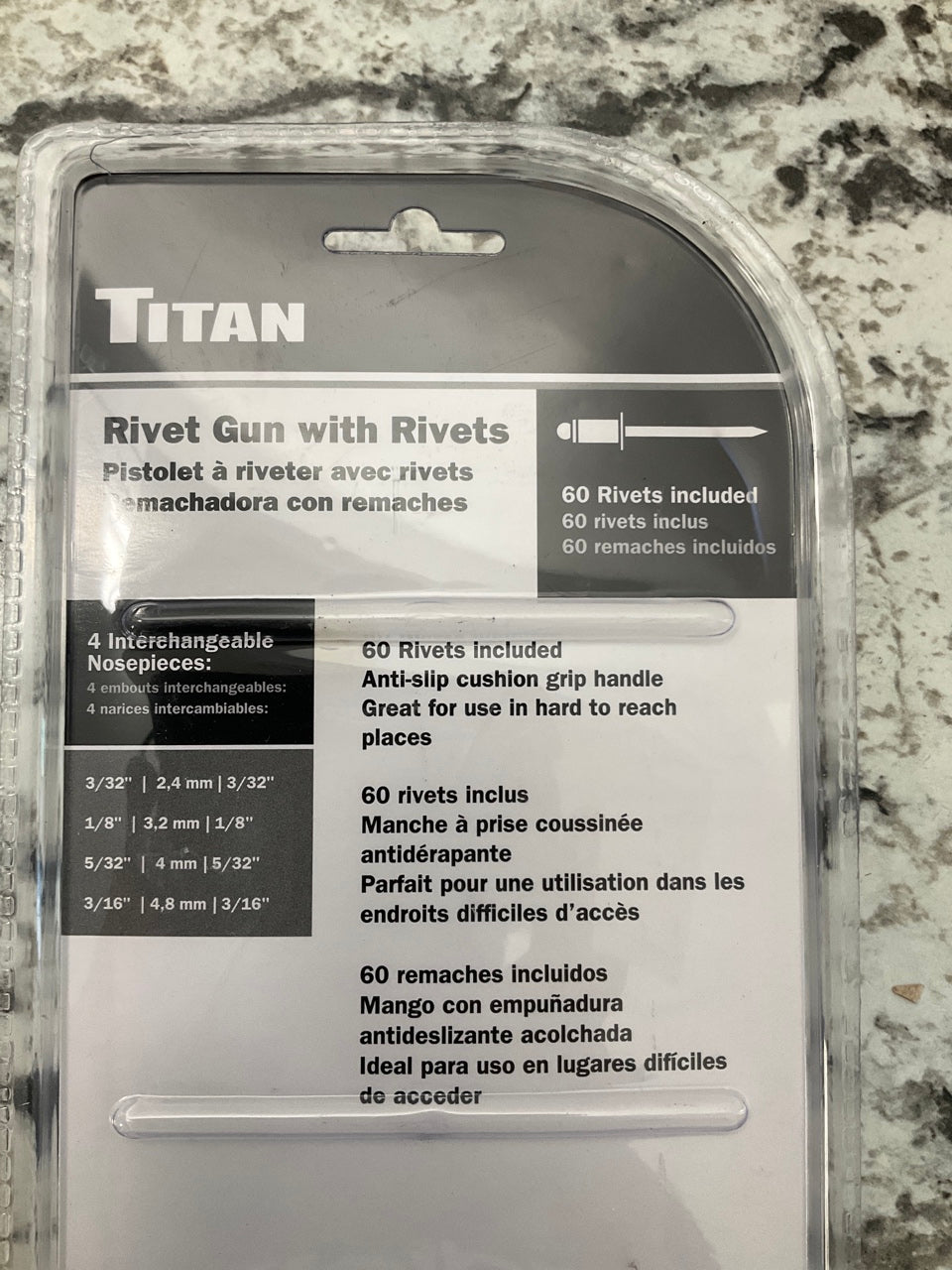 Titan 15052 10'' Rivet Gun With Rivets