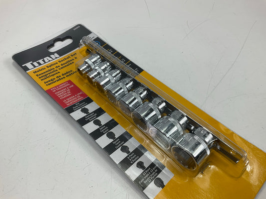 Titan 15202 3/8'' Drive Metric Spline Socket Set, 8 Piece   8mm-19mm