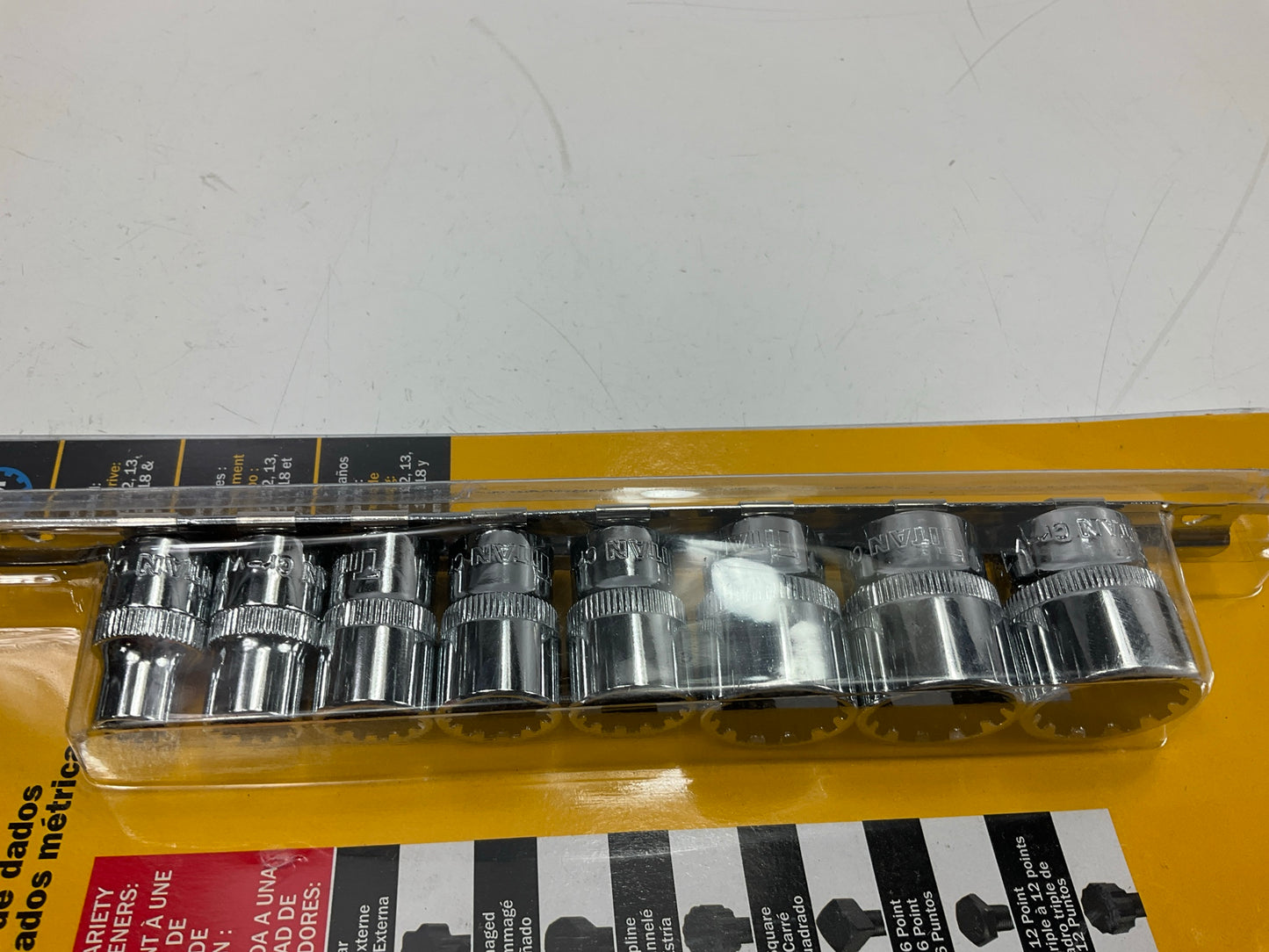 Titan 15202 3/8'' Drive Metric Spline Socket Set, 8 Piece   8mm-19mm